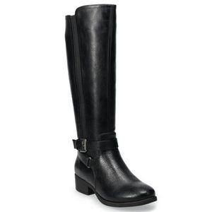 Croft and Barrow Black Boots with Wide Calf. In 8.5